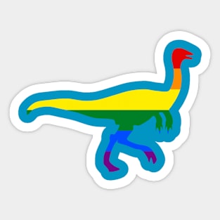 Gallimimus LGBTQ Pride Dino Design Sticker